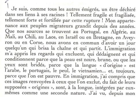 Texte : Immigration 