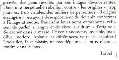 Texte : Immigration 