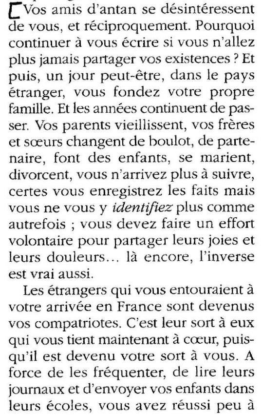 Texte : Immigration 