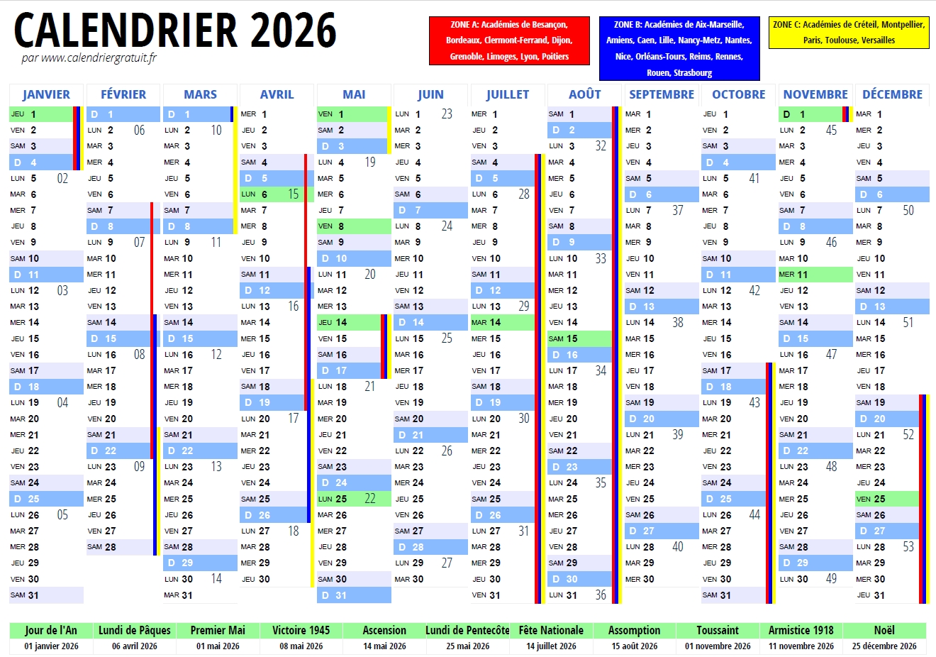 Calendrier Image Calendrier